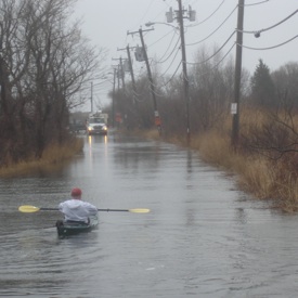 Flooded roads put residents, and rescue workers, at increased risk. 
