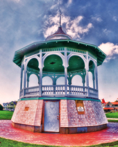 A Panorama of Oak Bluffs' Gazebo